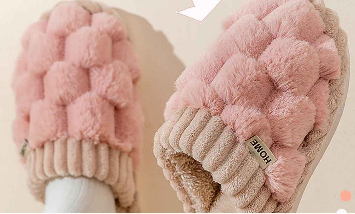 New Women's Indoor Household Couple Anti-slip Warm Fleece Fur Slippers for Men HK10