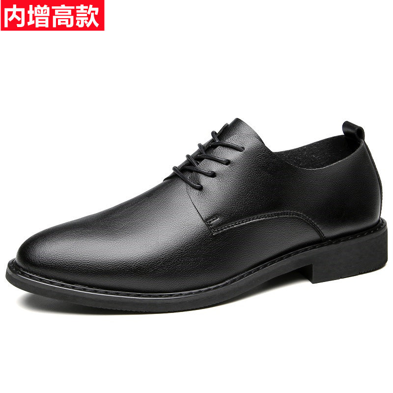 2024 New Spring and Summer Dress Leather Shoes with Inner Height Increase, Business and Casual Men's Shoes