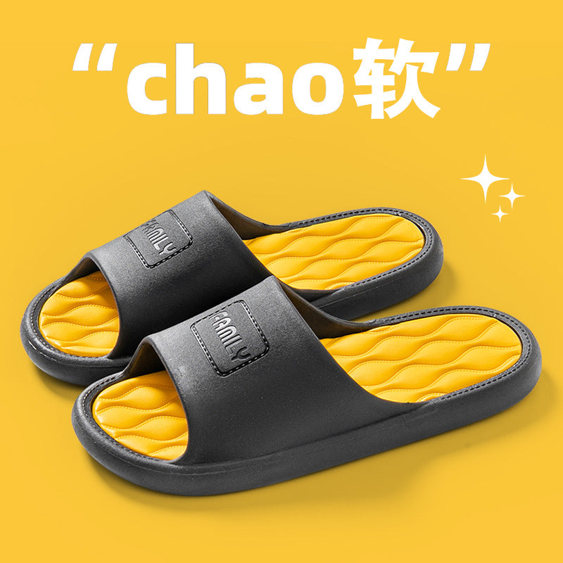 2024 New Men's Outdoor Indoor Household Couple Thick Soles Bathroom Anti-slip Slippers for Women  HK15