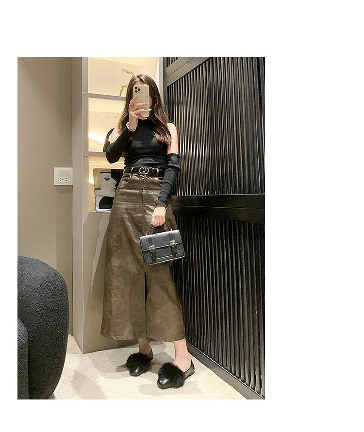 Fall Winter Women's Shoes Versatile Fur Shoes 2024 New Fleece-lined Flat Single Shoes Slip-on Moccasin Shoes HK33