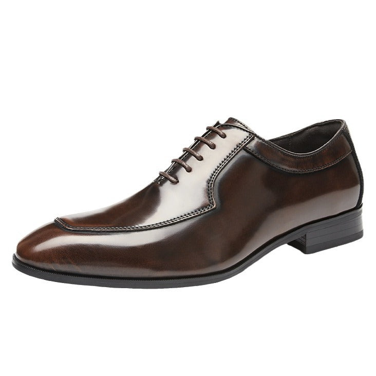 2024 New Handmade Oxford Shoes Men's Genuine Leather Business British Style Formal Groom Wedding Shoes HK107