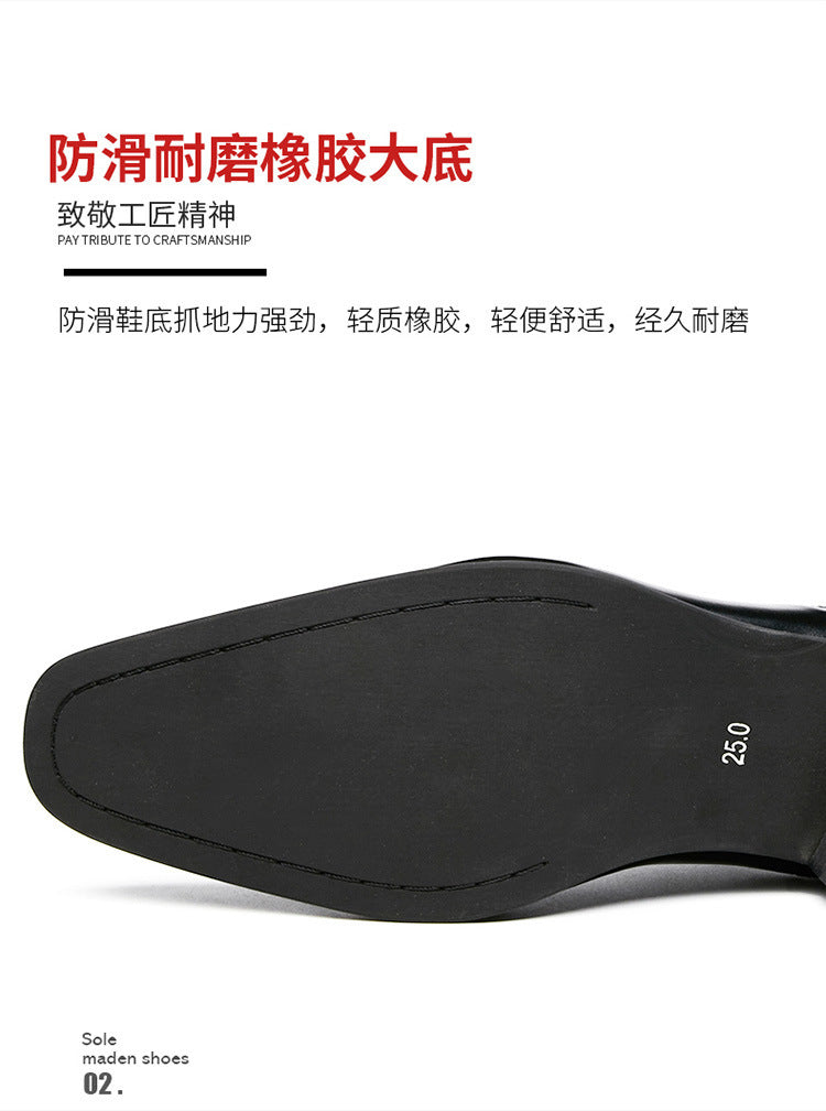 2024 New Japanese Business Genuine Leather Formal Shoes Men's Laced Officer Wedding Shoes Three-piece Toe Oxford British Style HK49