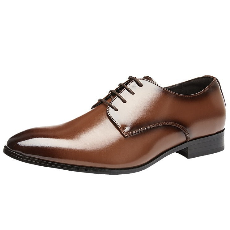 2024 New Men's Genuine Leather Business Formal Shoes Simple Summer Pointed British Style Derby Wedding Shoes for Groom HK100