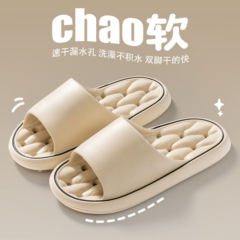 Summer Women's Bathroom Drainage Slippers Indoor Household Anti-slip Quick-dry Silent Slippers for Men Wholesale HK20