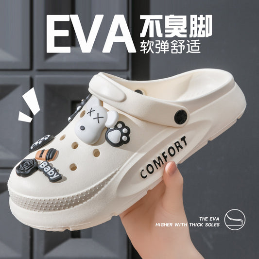 Couple's Crocs Women's 2024 Summer New Outdoor Anti-slip Durable Non-smelly EVA Slippers Men's Outdoor  HK29