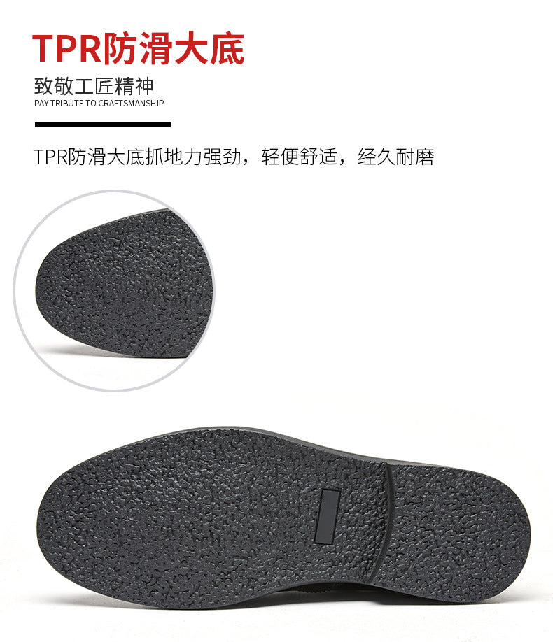 Fall Winter Simple British Style Genuine Leather Business Casual Chelsea Boots Men's High-top Tube Boots Trendy Dr. Martens  HK55