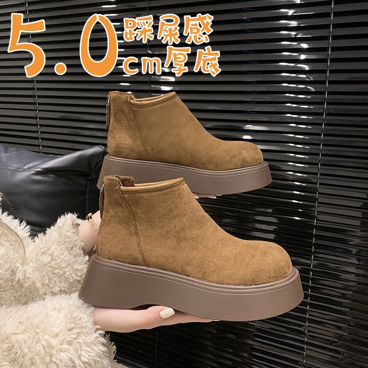 Platform Height-increasing Women's Birkenstocks Dr.Martens 2024 New Fall Winter Fleece-lined Snow Boots Short Boots Winter Shoes  HK36