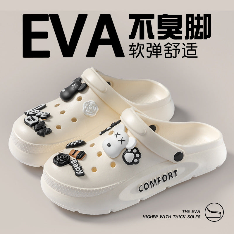 Couple's Crocs Women's 2024 Summer New Outdoor Anti-slip Durable Non-smelly EVA Slippers Men's Outdoor  HK29
