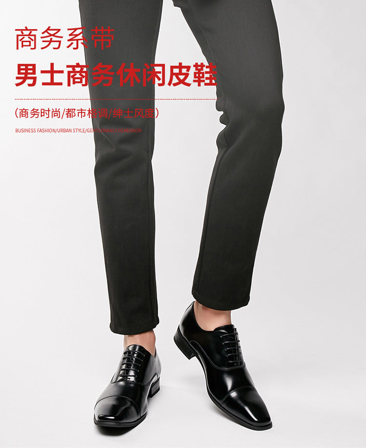 2024 New Japanese Business Genuine Leather Formal Shoes Men's Laced Officer Wedding Shoes Three-piece Toe Oxford British Style HK119
