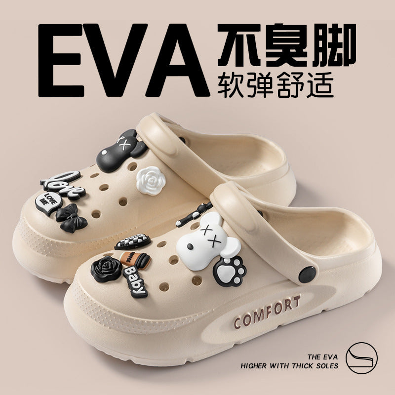 Couple's Crocs Women's 2024 Summer New Outdoor Anti-slip Durable Non-smelly EVA Slippers Men's Outdoor  HK29