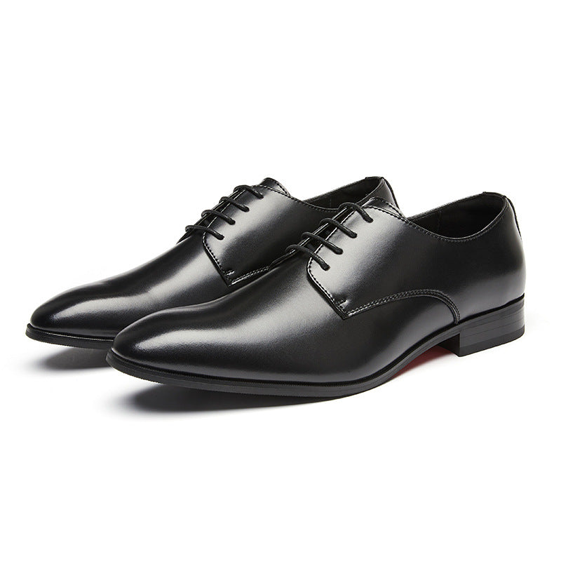 2024 New Men's Genuine Leather Business Formal Shoes Simple Summer Pointed British Style Derby Wedding Shoes for Groom HK100