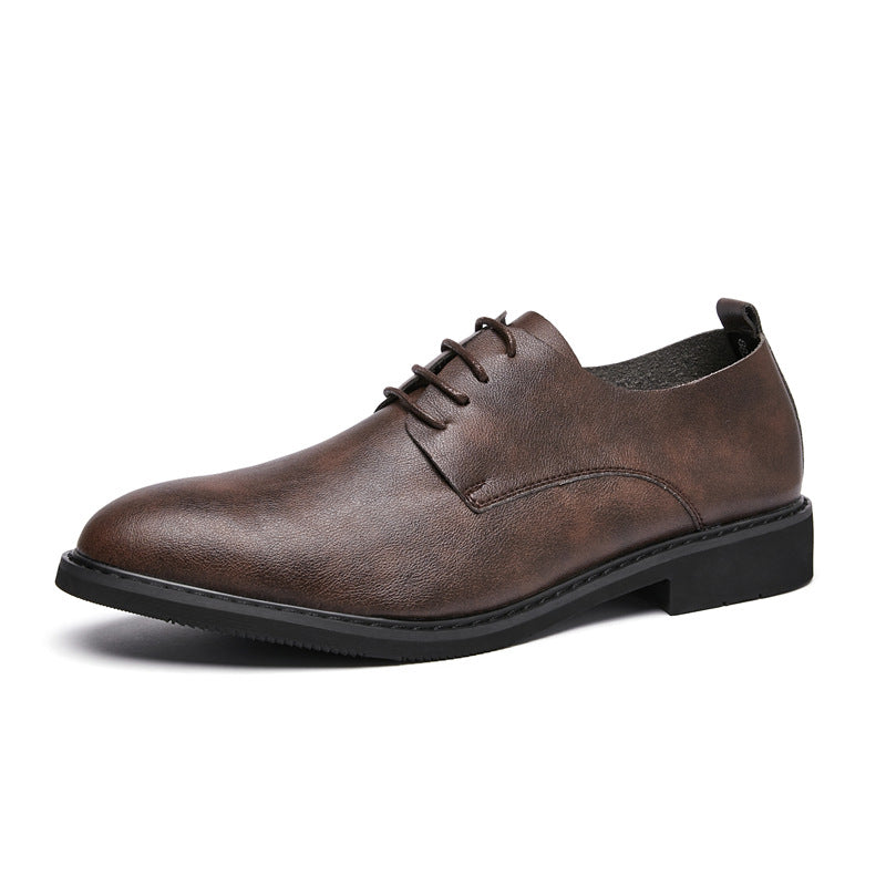 2024 New Spring and Summer Dress Leather Shoes with Inner Height Increase, Business and Casual Men's Shoes