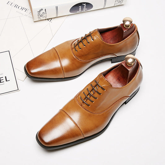 ADB7 Classic men's leather Oxford dress shoes