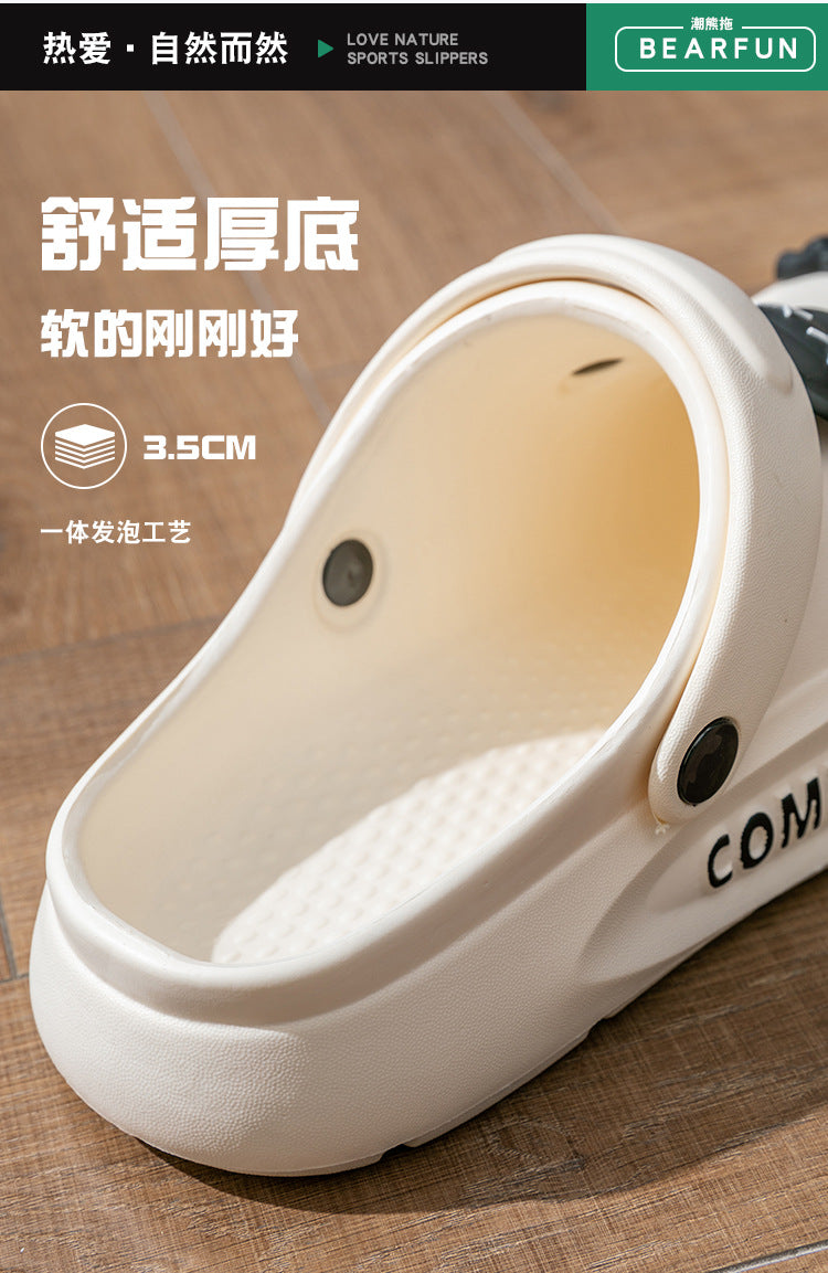 Couple's Crocs Women's 2024 Summer New Outdoor Anti-slip Durable Non-smelly EVA Slippers Men's Outdoor  HK29