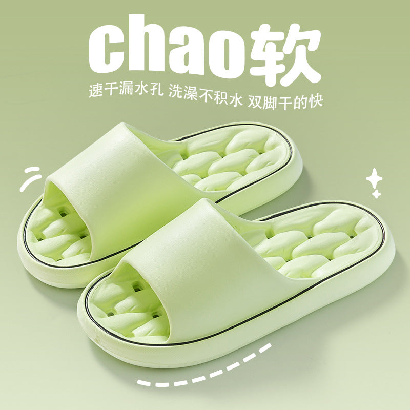 Summer Women's Bathroom Drainage Slippers Indoor Household Anti-slip Quick-dry Silent Slippers for Men Wholesale HK20