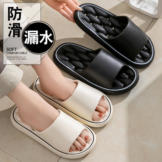 Summer Women's Bathroom Drainage Slippers Indoor Household Anti-slip Quick-dry Silent Slippers for Men Wholesale HK20