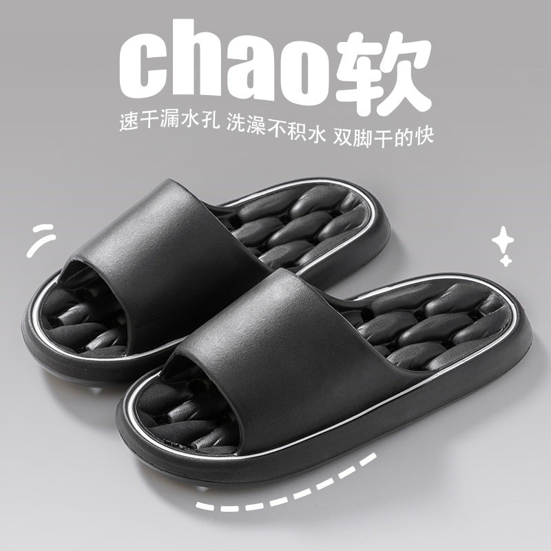 Summer Women's Bathroom Drainage Slippers Indoor Household Anti-slip Quick-dry Silent Slippers for Men Wholesale HK20